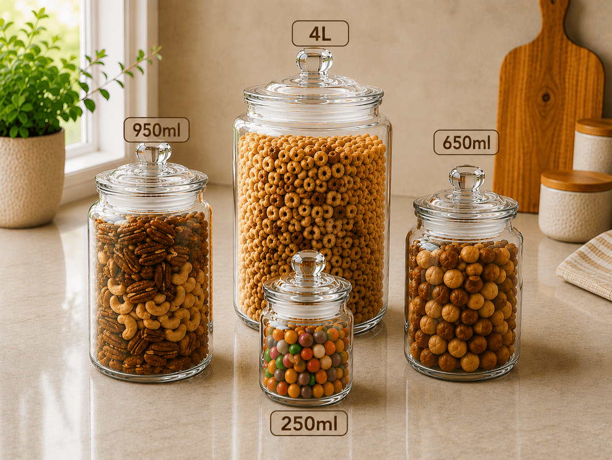 Club Glass Jar with Glass Lid Kenya