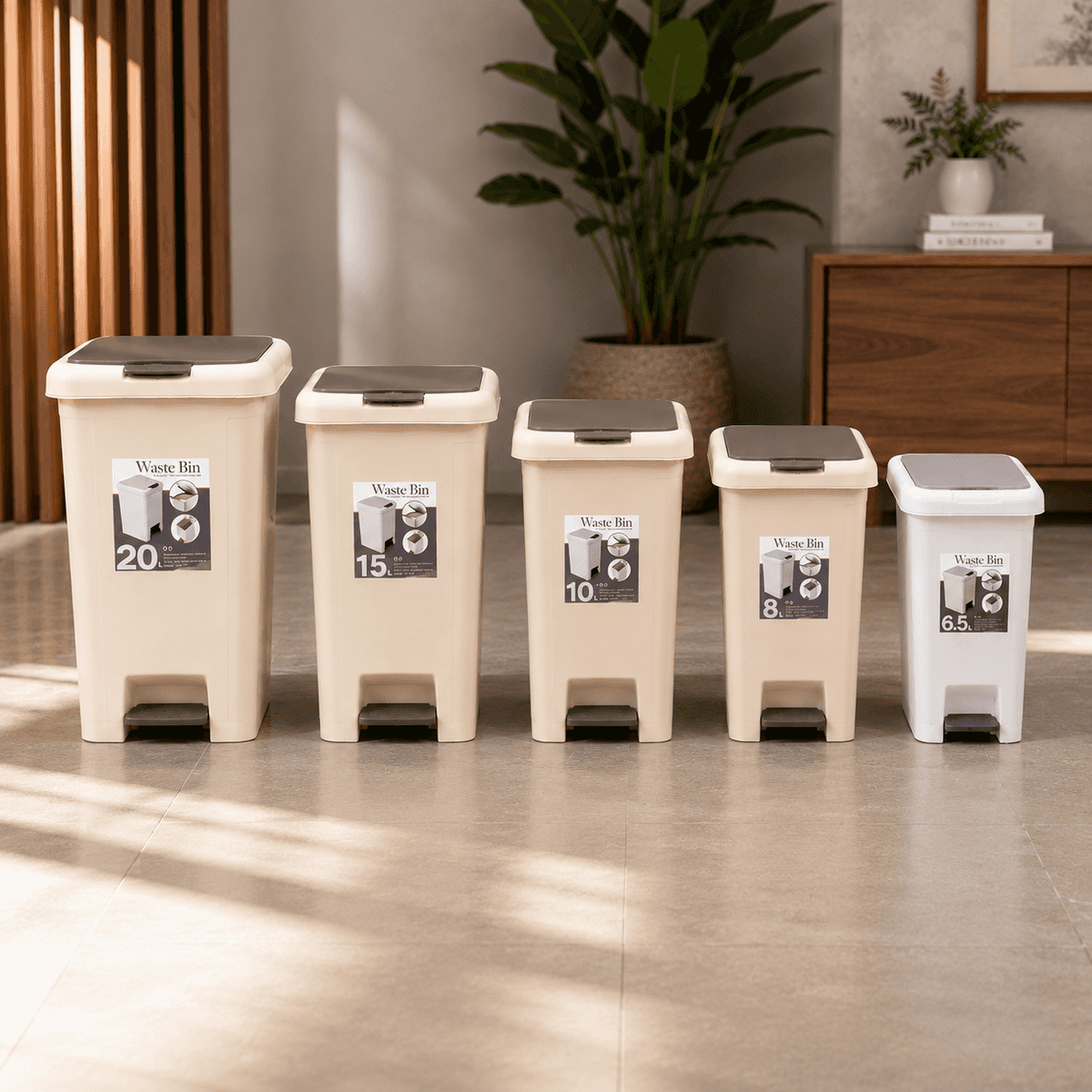 Pedal & Push Dustbin - (20L, 15L, 10L, 8L & 6.5L) Kenya