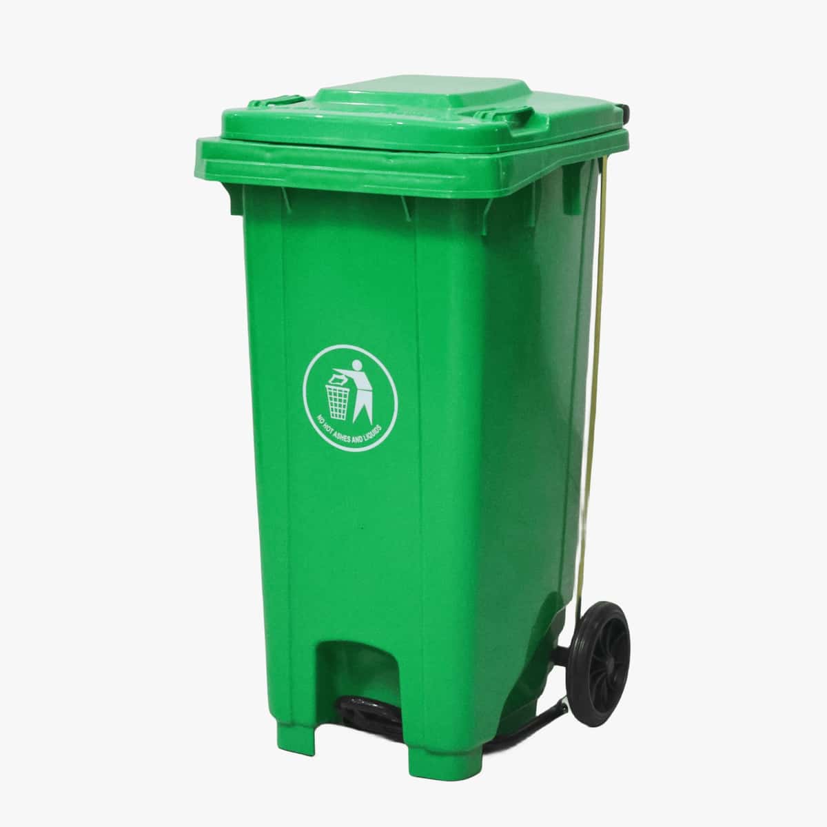 100L Wheeled and Pedal Bin - Green Kenya