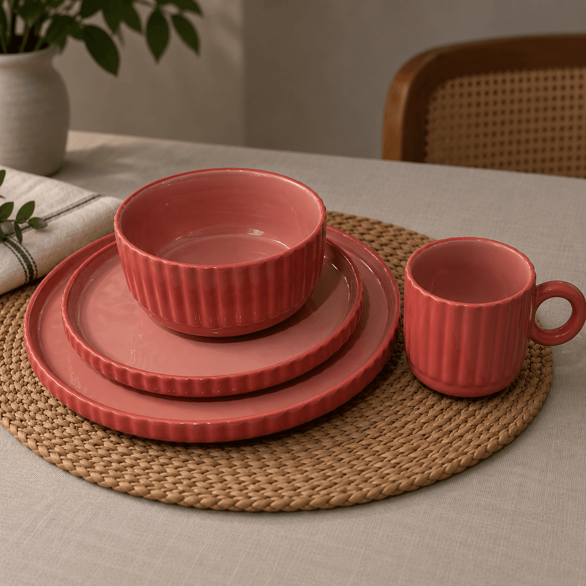 Rosé Élégance - 16 Piece Ceramic Dinner Set Kenya